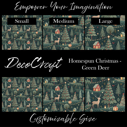 DecoCraft - Christmas - Homespun Christmas - Green Deer
