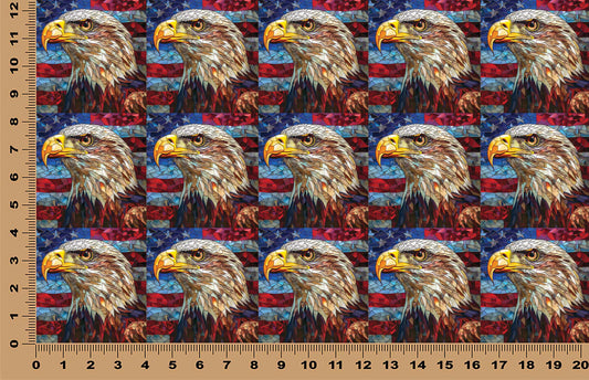 DecoCraft - Elevated Texture - Realistic Stained Glass - American Eagle I
