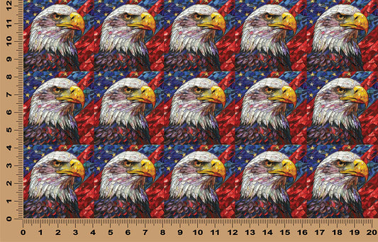 DecoCraft - Elevated Texture - Realistic Stained Glass - American Eagle II