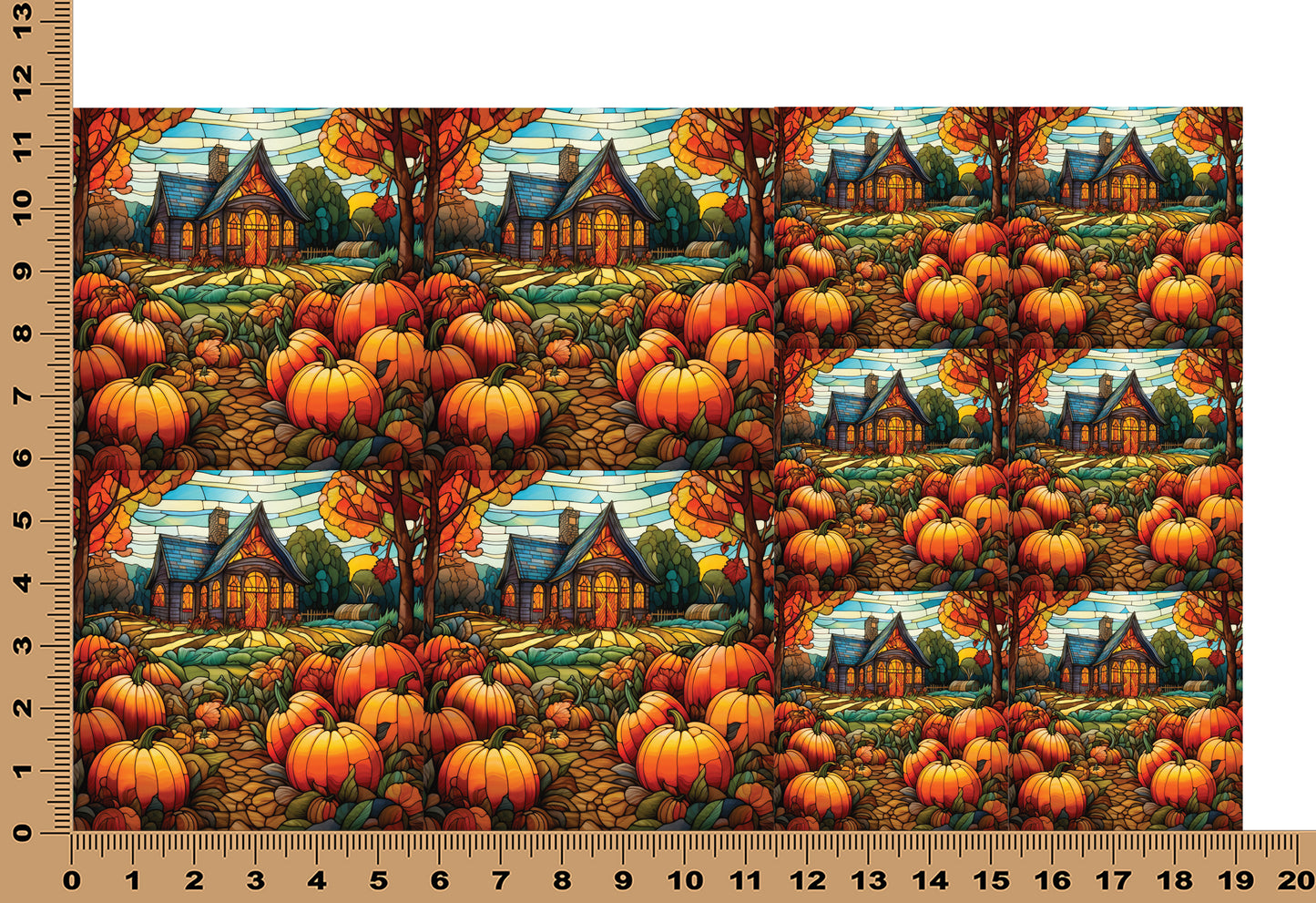 DecoCraft - Elevated Texture - Cherokee Rose - Realistic Stained Glass - Fall Farm