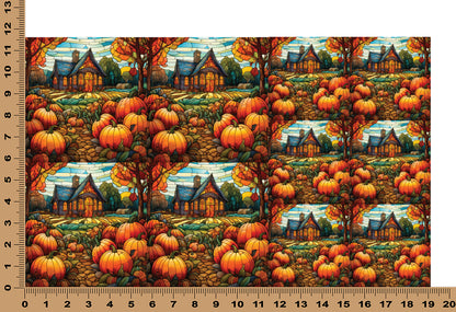 DecoCraft - Elevated Texture - Cherokee Rose - Realistic Stained Glass - Fall Farm