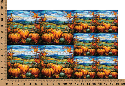 DecoCraft - Elevated Texture - Cherokee Rose - Realistic Stained Glass - Pumpkin Patch