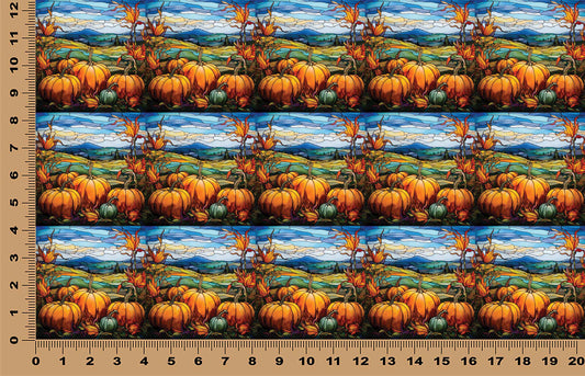 DecoCraft - Elevated Texture - Realistic Stained Glass - Pumpkin Patch