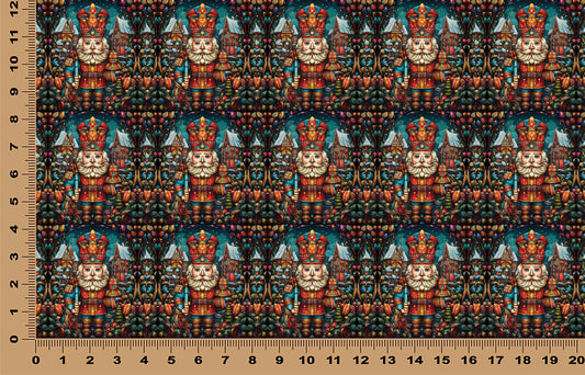 DecoCraft - Elevated Texture - Realistic Stained Glass - Holiday Charm - NutCracker