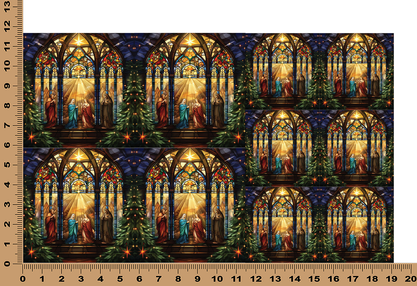 DecoCraft - Elevated Texture - Cherokee Rose - Realistic Stained Glass - Silent Night - By Star Light