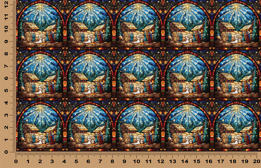 DecoCraft - Elevated Texture - Realistic Stained Glass - Silent Night - Holy Night