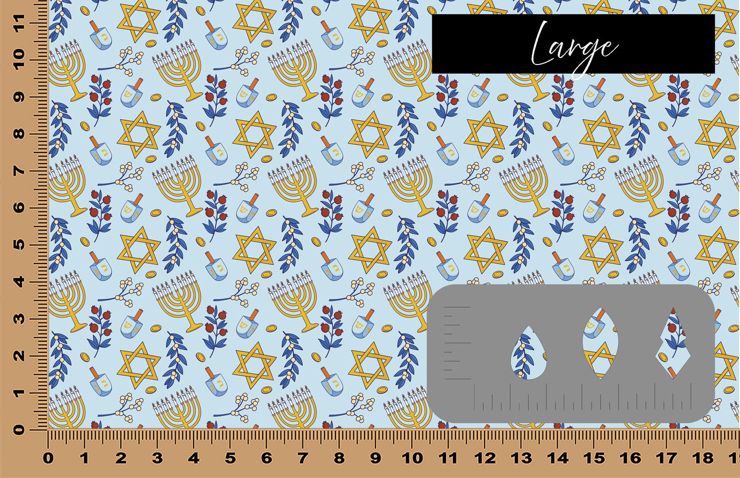 DecoCraft - Cherokee Rose - Style Sheet - Hanukkah Blue & Gold