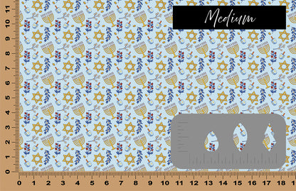 DecoCraft - Cherokee Rose - Style Sheet - Hanukkah Blue & Gold