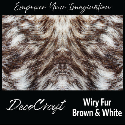 DecoCraft - Textures (Flat)- Wiry Fur - Brown & White