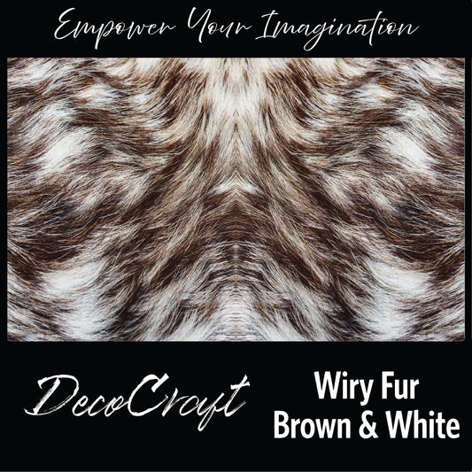 DecoCraft - Textures (Flat)- Wiry Fur - Brown & White
