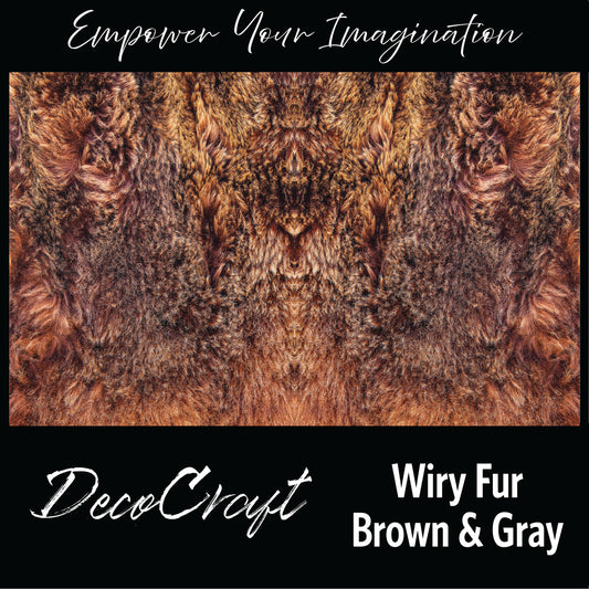 DecoCraft - Textures (Flat) - Wiry Fur - Brown & Gray