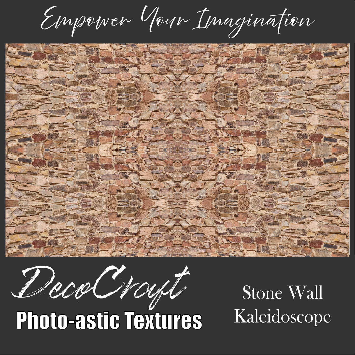 DecoCraft - Photo-astic Textures (Flat) - Stone Wall Kaleidoscope