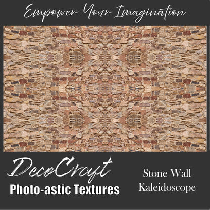 DecoCraft - Photo-astic Textures (Flat) - Stone Wall Kaleidoscope