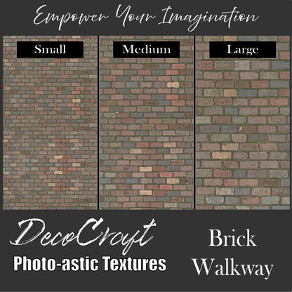 DecoCraft - Photo-astic Textures (Flat) - Brick Walkway - Multiple sizes available