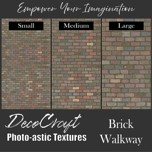 DecoCraft - Photo-astic Textures (Flat) - Brick Walkway - Multiple sizes available