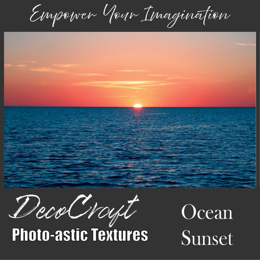 DecoCraft - Photo-astic Textures (Flat) - Ocean Sunset - Multiple sizes available