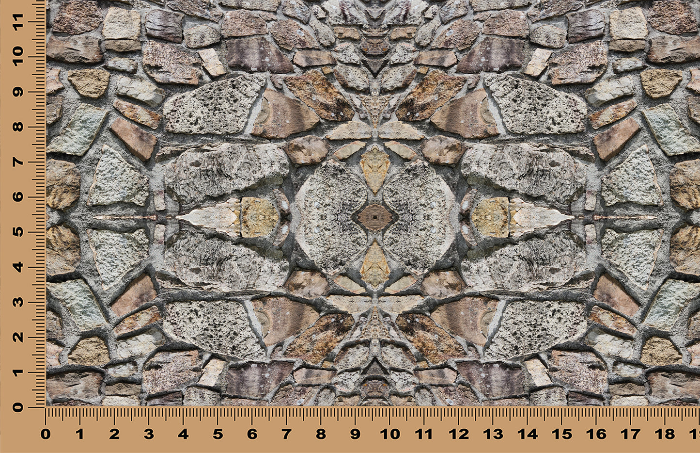 DecoCraft - Photo-astic Textures (Flat) - Natural Stone Wall Kaleidoscope