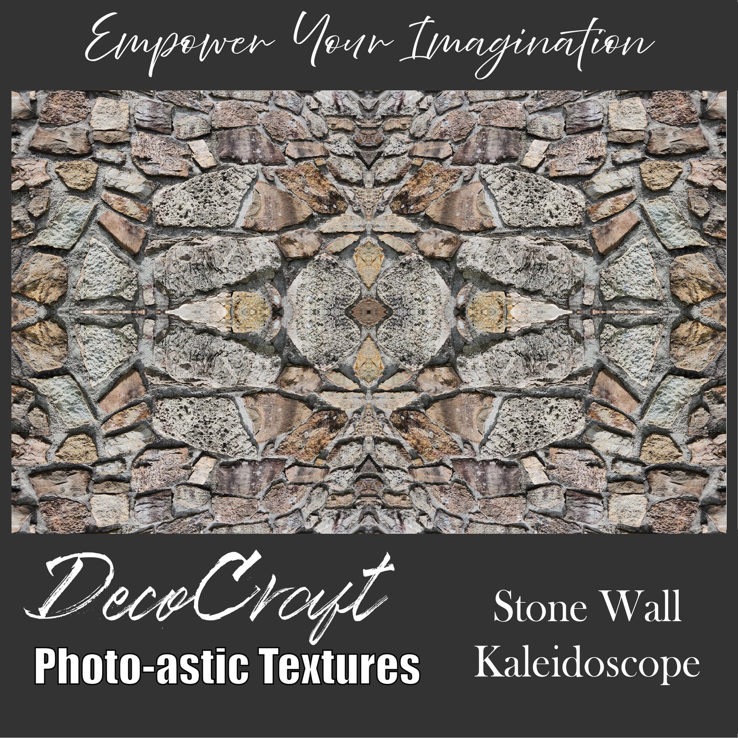 DecoCraft - Photo-astic Textures (Flat) - Natural Stone Wall Kaleidoscope