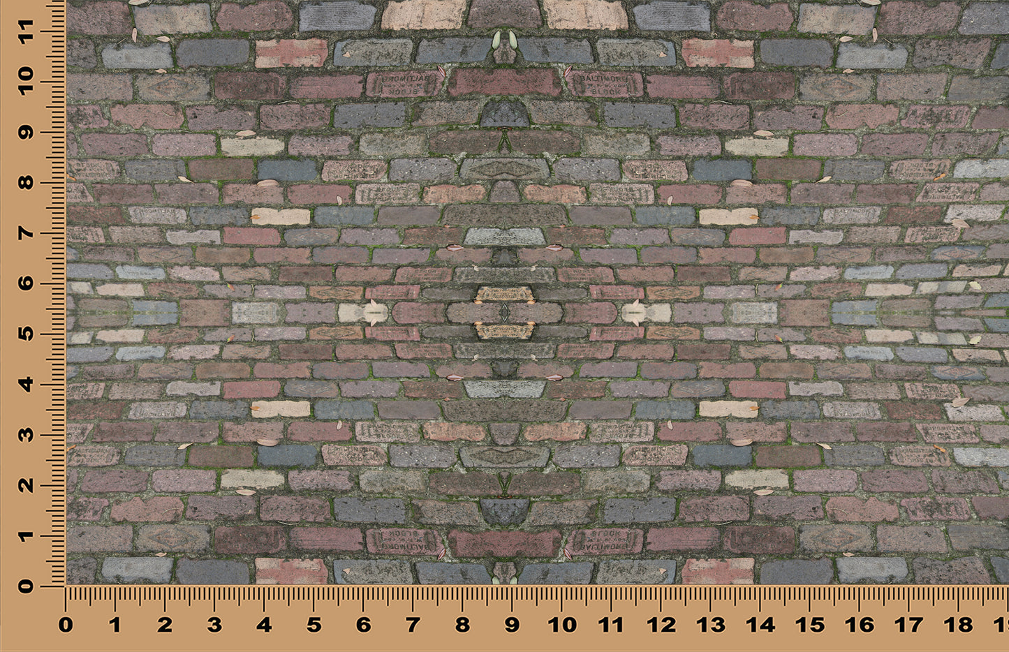 DecoCraft - Photo-astic Textures (Flat) - Brick Walkway Mirrored