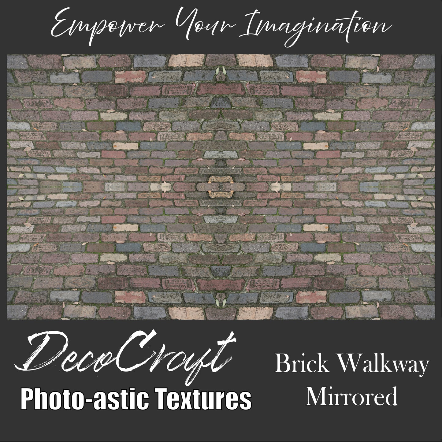 DecoCraft - Photo-astic Textures (Flat) - Brick Walkway Mirrored