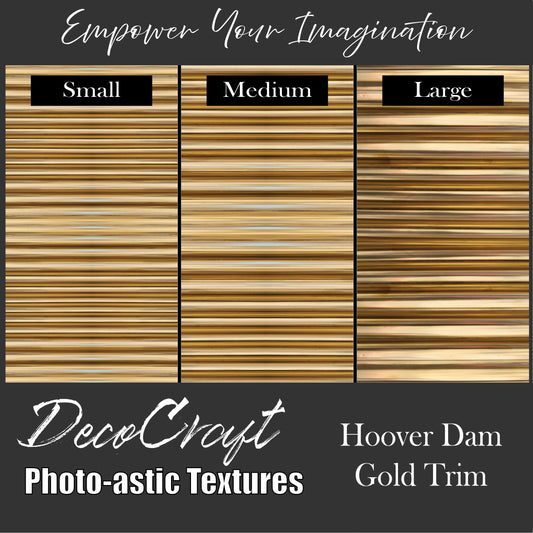 DecoCraft - Photo-astic Textures (Flat) - Golden Hoover Damn - Multiple sizes available