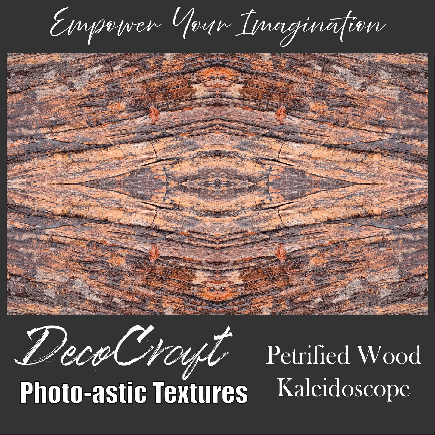 DecoCraft - Photo-astic Textures (Flat) - Petrified Wood Kaleidoscope
