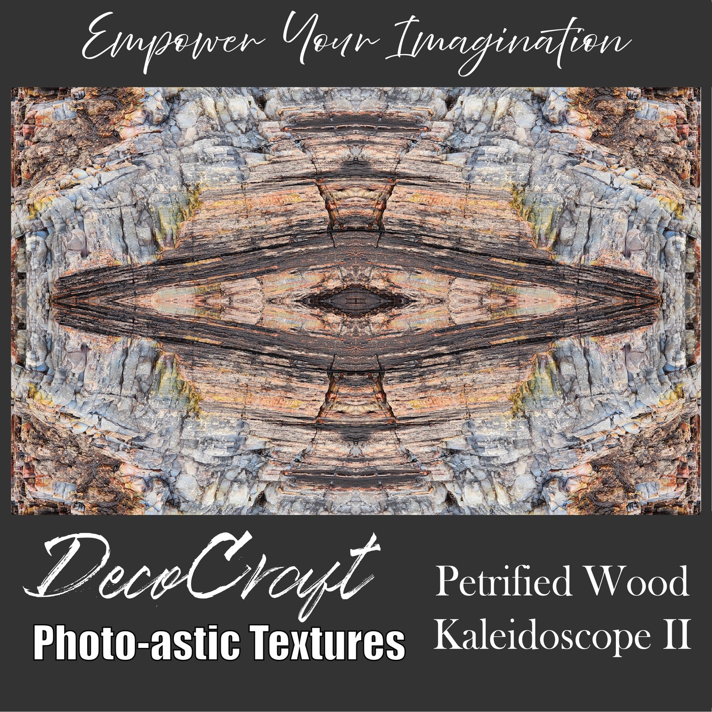 DecoCraft - Photo-astic Textures (Flat) - Petrified Wood Kaleidoscope II