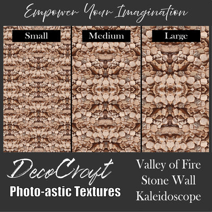 DecoCraft - Photo-astic Textures (Flat) -Valley of Fire - Stone Wall - Multiple sizes available