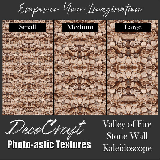 DecoCraft - Photo-astic Textures (Flat) -Valley of Fire - Stone Wall - Multiple sizes available