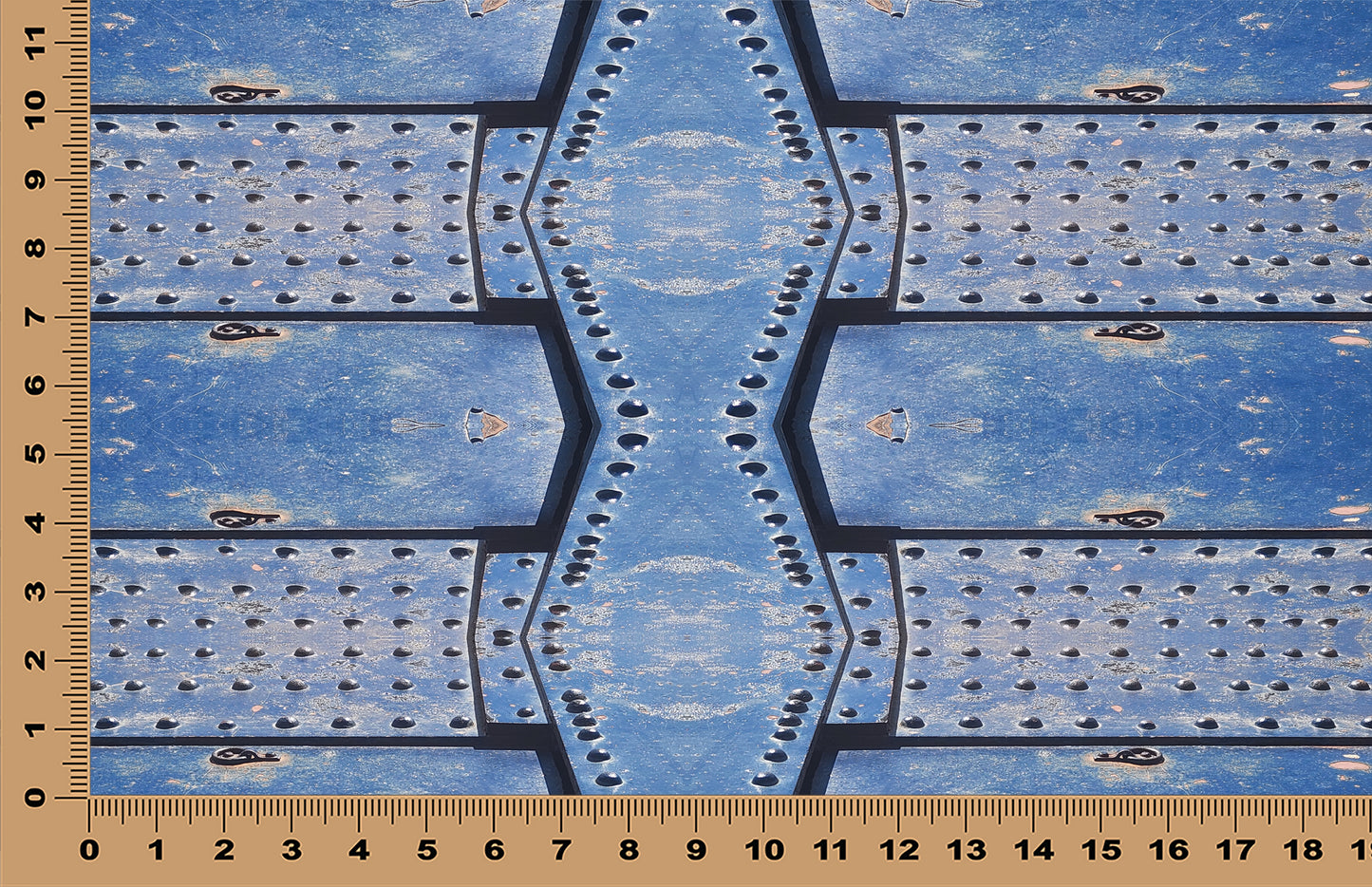 DecoCraft - Photo-astic Textures (Flat) -Valley of Fire - Train Rivets - Blue - Multiple sizes available