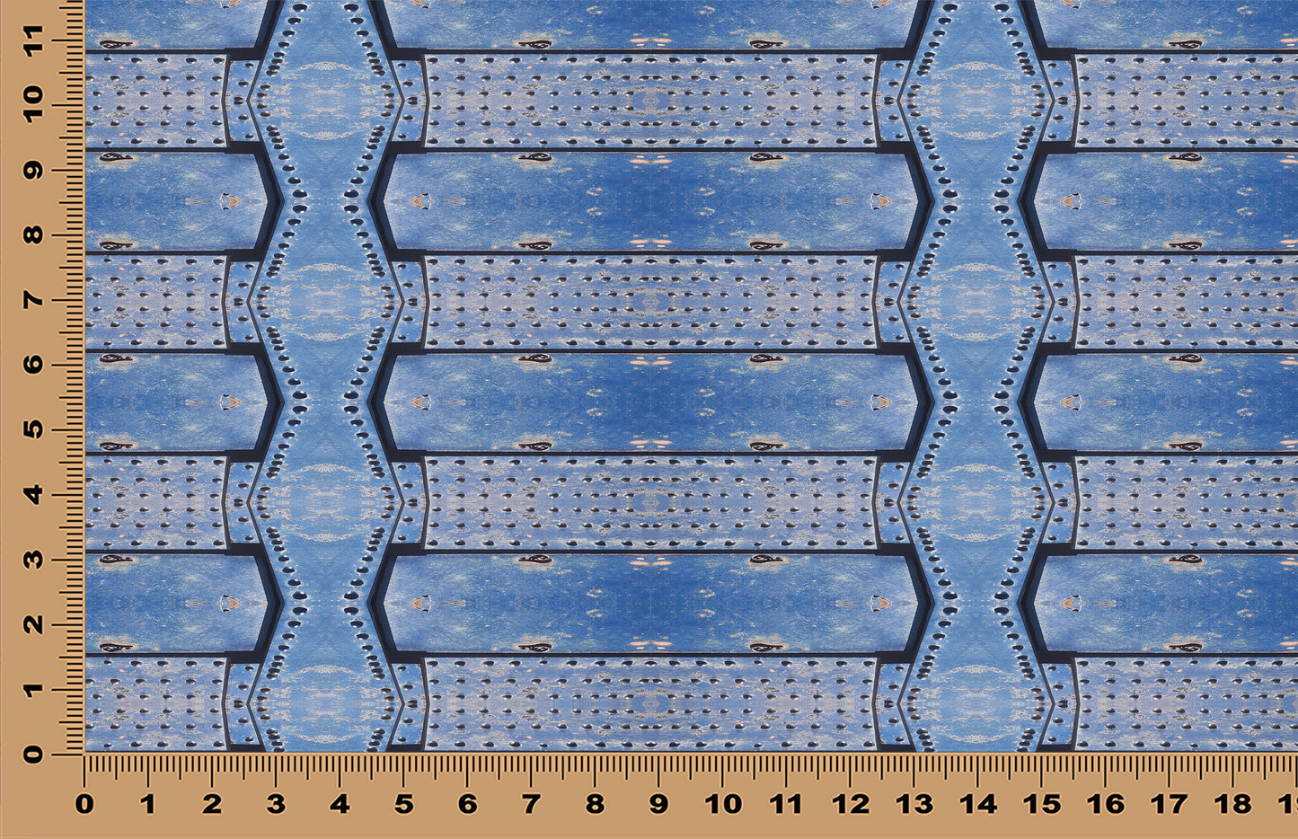 DecoCraft - Photo-astic Textures (Flat) -Valley of Fire - Train Rivets - Blue - Multiple sizes available