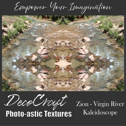 DecoCraft - Photo-astic Textures (Flat) - Zion - Virgin River - Kaleidoscope