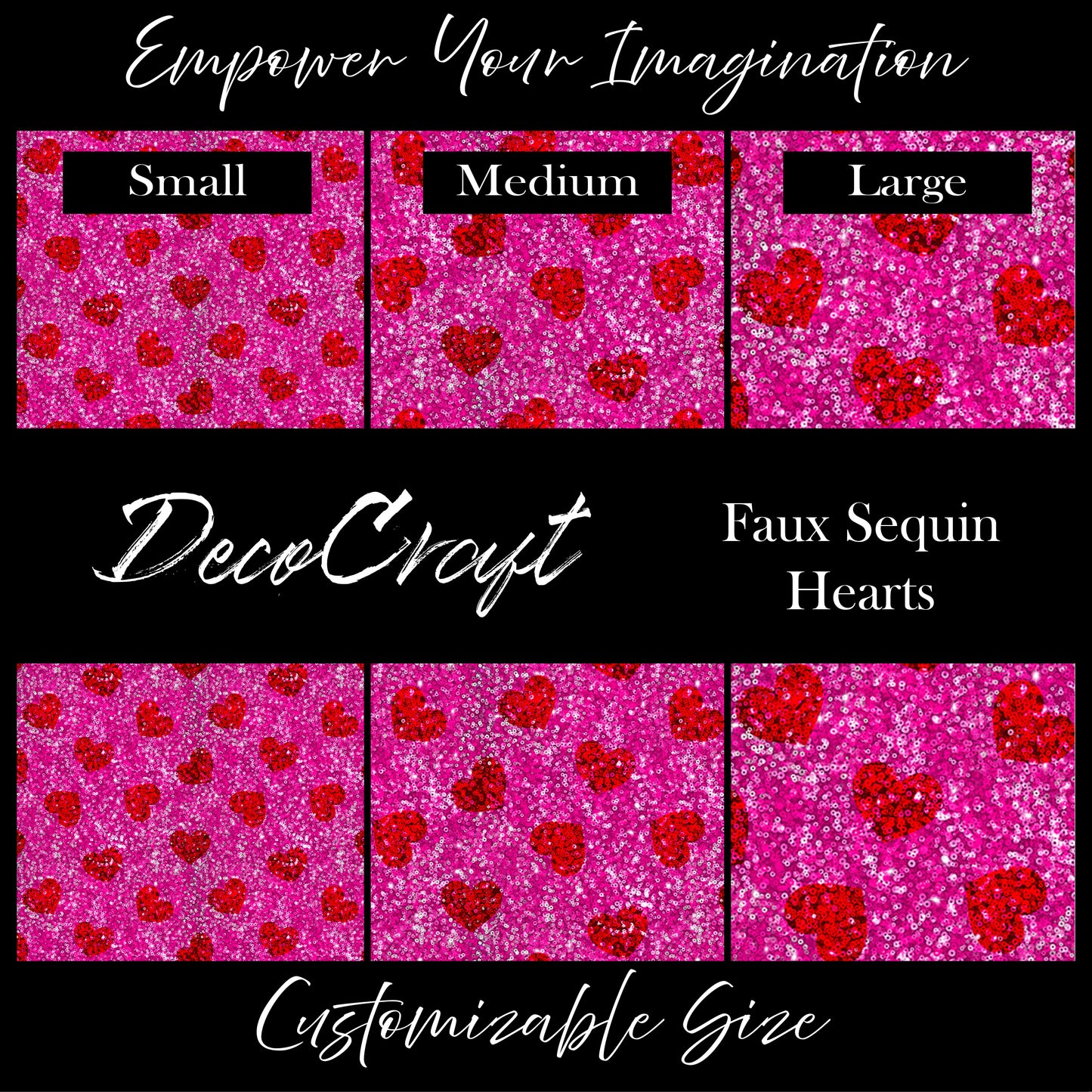 DecoCraft - Valentine's Day - Faux Sequin Hearts