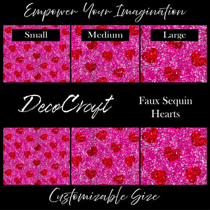 DecoCraft - Valentine's Day - Faux Sequin Hearts