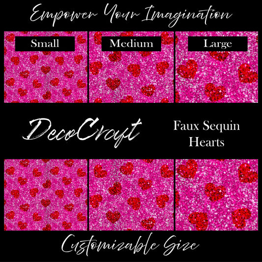 DecoCraft - Valentine's Day - Faux Sequin Hearts