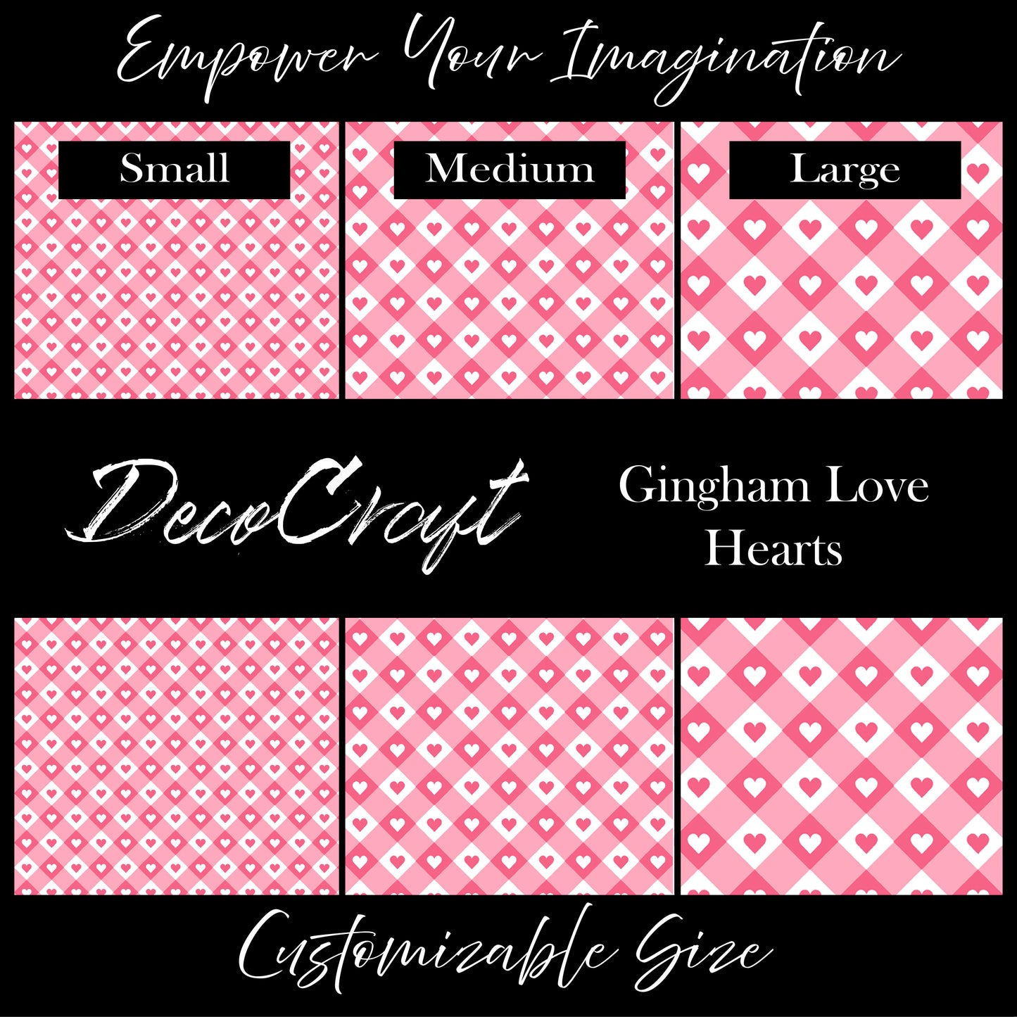 DecoCraft - Valentine's Day - Gingham Love Hearts