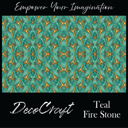 DecoCraft - Abstract - Teal Firestone