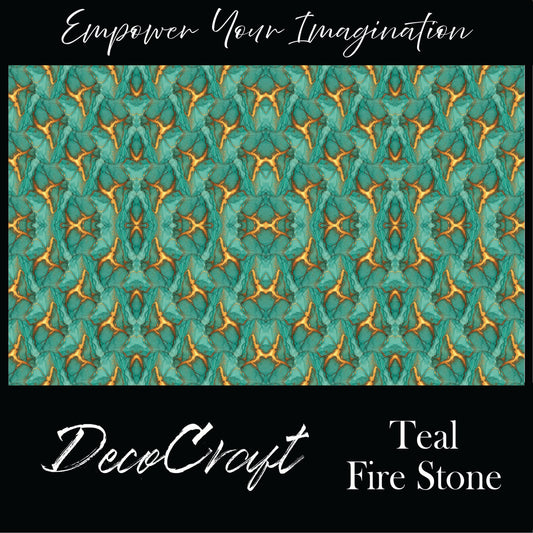 DecoCraft - Abstract - Teal Firestone