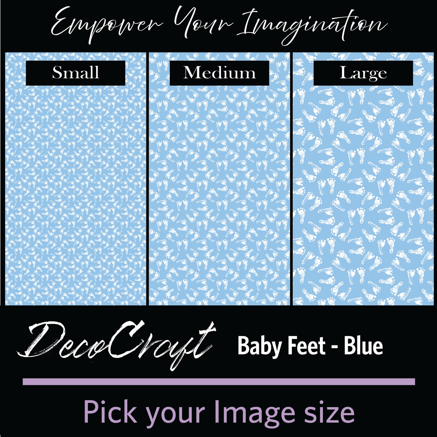 DecoCraft - Baby - Baby Feet - Blue