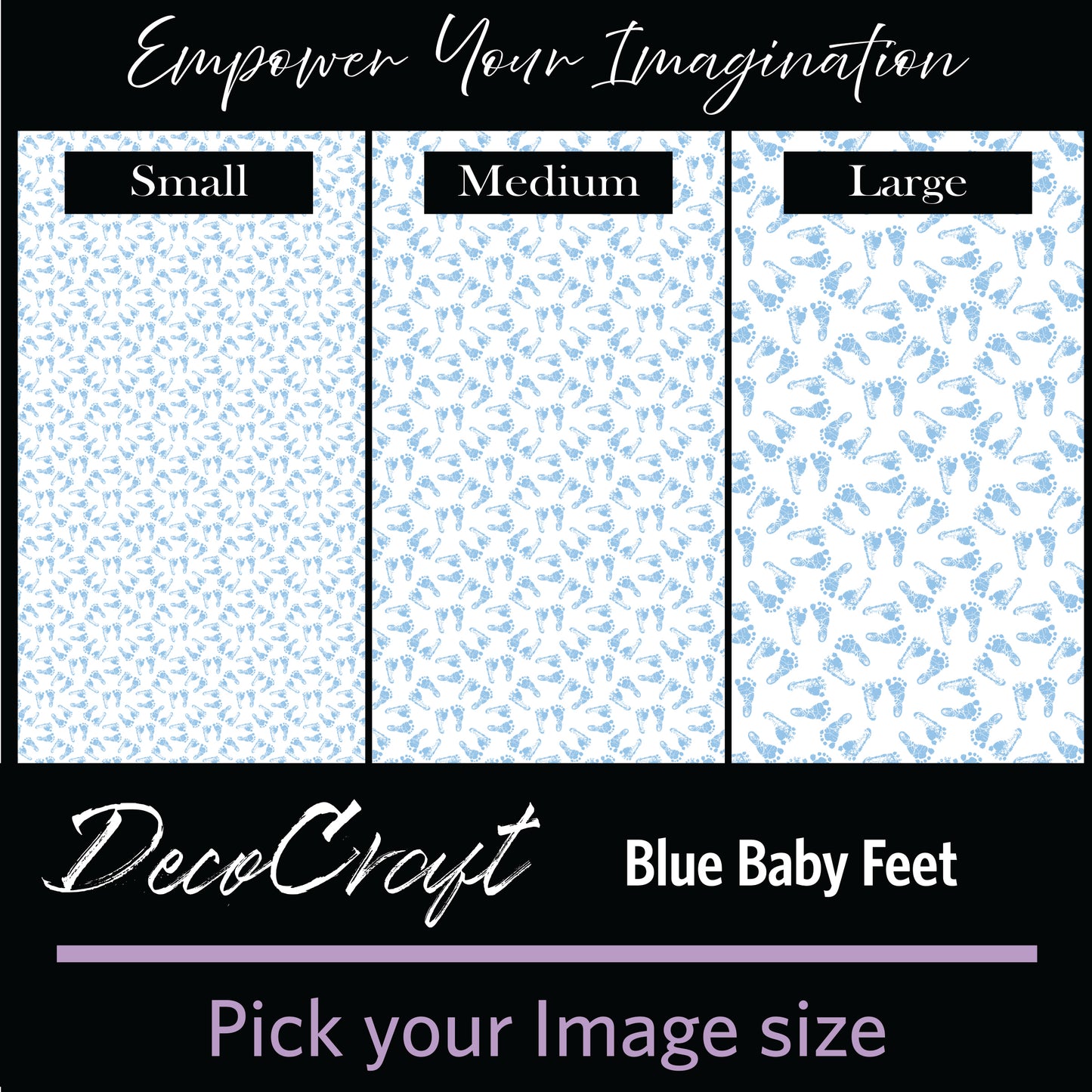 DecoCraft - Baby - More Baby Feet - Blue