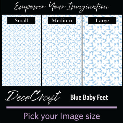 DecoCraft - Baby - More Baby Feet - Blue
