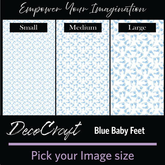 DecoCraft - Baby - More Baby Feet - Blue