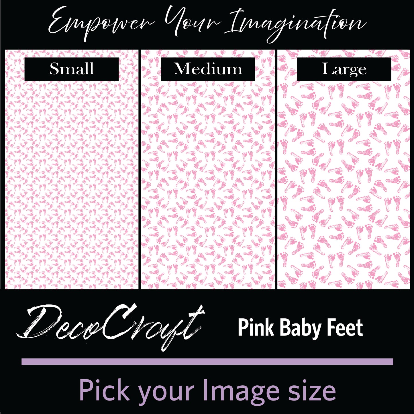 DecoCraft - Baby - More Baby Feet - Pink