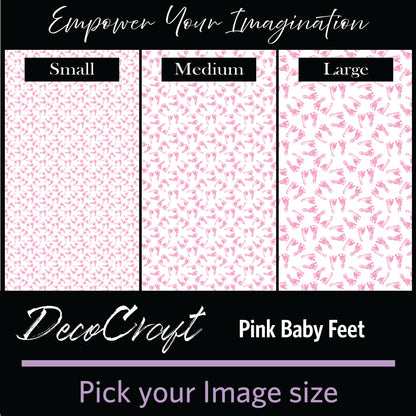 DecoCraft - Baby - More Baby Feet - Pink