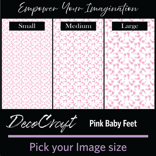 DecoCraft - Baby - More Baby Feet - Pink