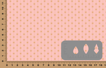 DecoCraft - Cherokee Rose - Style Sheet - Midcentury Stars - Pink