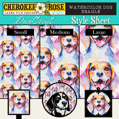 DecoCraft - Cherokee Rose - Style Sheet - Watercolor Beagle