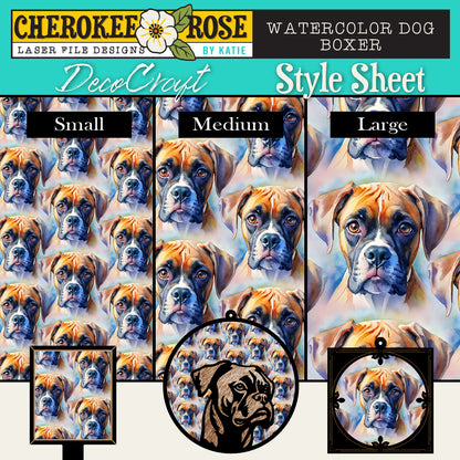 DecoCraft - Cherokee Rose - Style Sheet - Watercolor Boxer