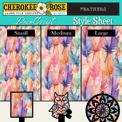 DecoCraft - Cherokee Rose - Style Sheet - Feathers