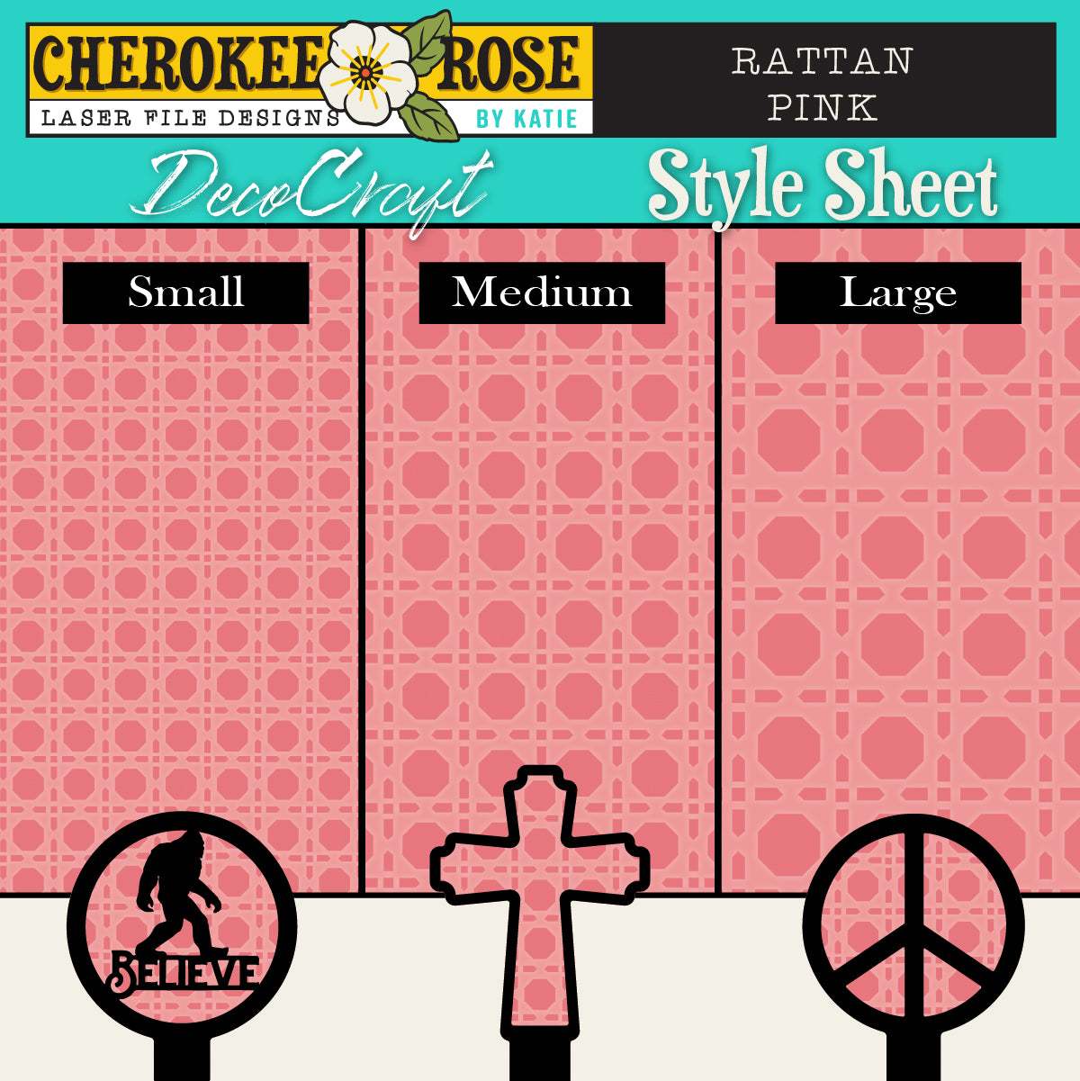 DecoCraft - Cherokee Rose - Style Sheet - Rattan Pink